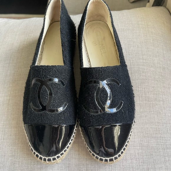 Authentic Chanel espadrilles flat shoes slip-ons - Picture 2 of 11